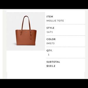 Coach Mollie Tote